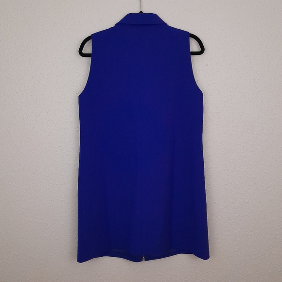 Ted Baker Elrosad 60s Aline Shift Dress Blue Full Zip Front Size 2 - Picture 6 of 9